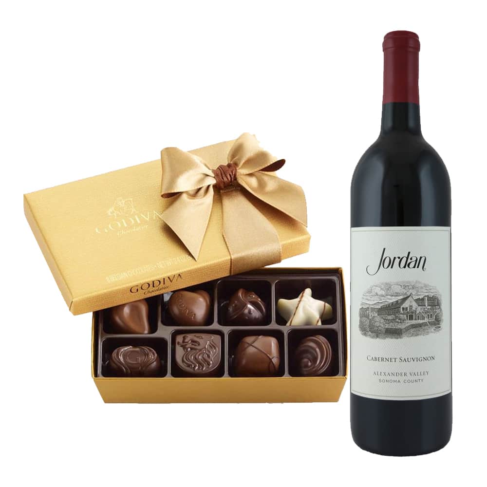 Jordan Cabernet Sauvignon With Godiva 8 Pc