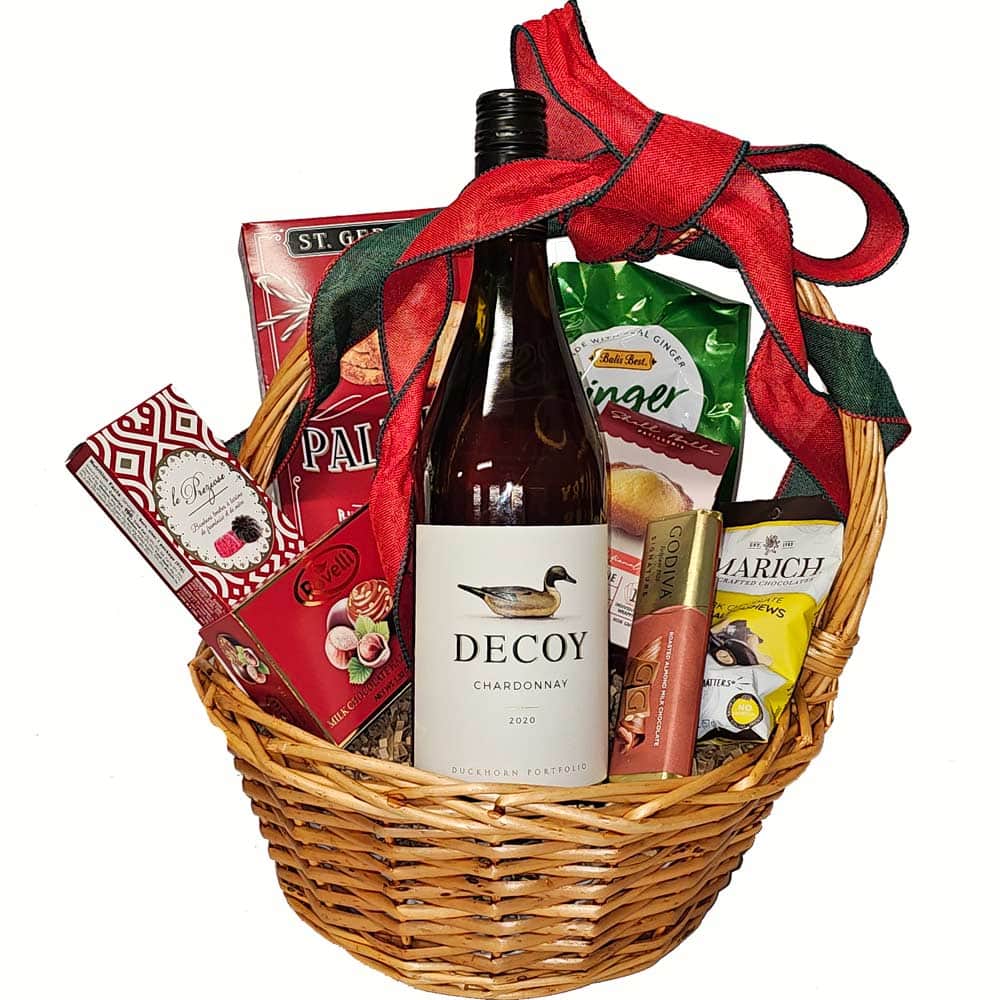 Decoy Chardonnay Gourmet Delights Wine Gift Basket