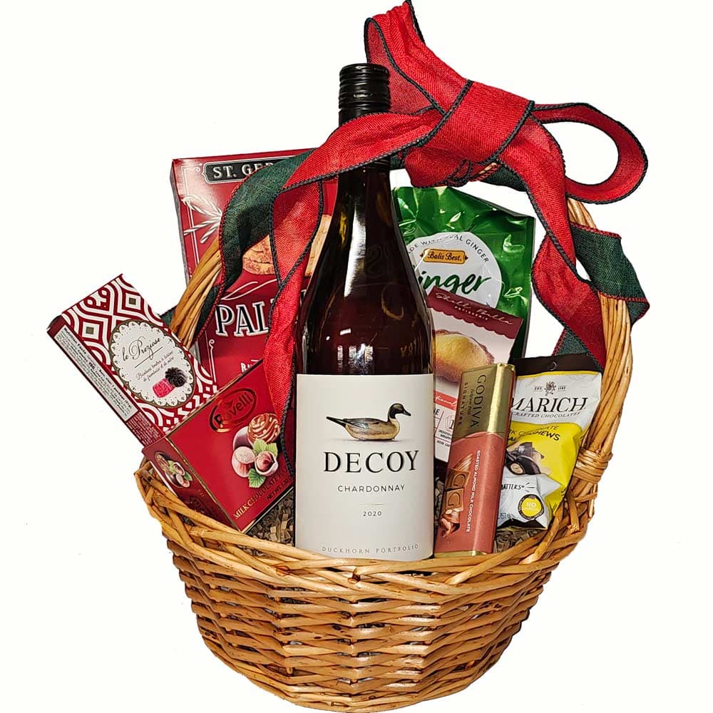 Decoy Chardonnay Gourmet Delights Wine Gift Basket