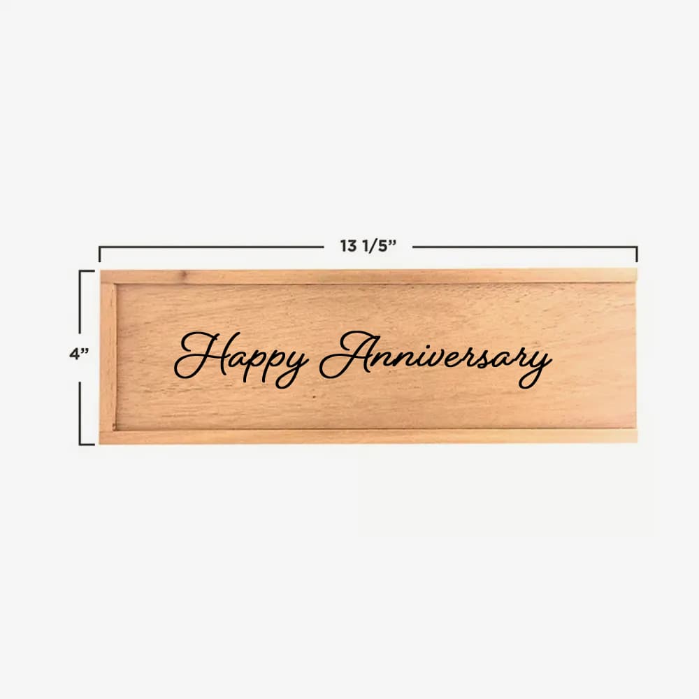 Single  Champagne Wooden Box (Engravable) — 4