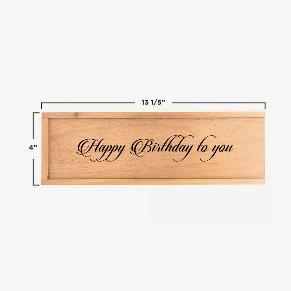 Single  Champagne Wooden Box (Engravable) — 3