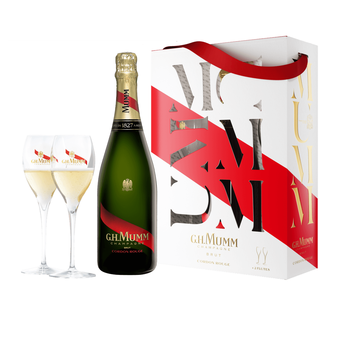 GH Mumm 2 Flutes Gift Set