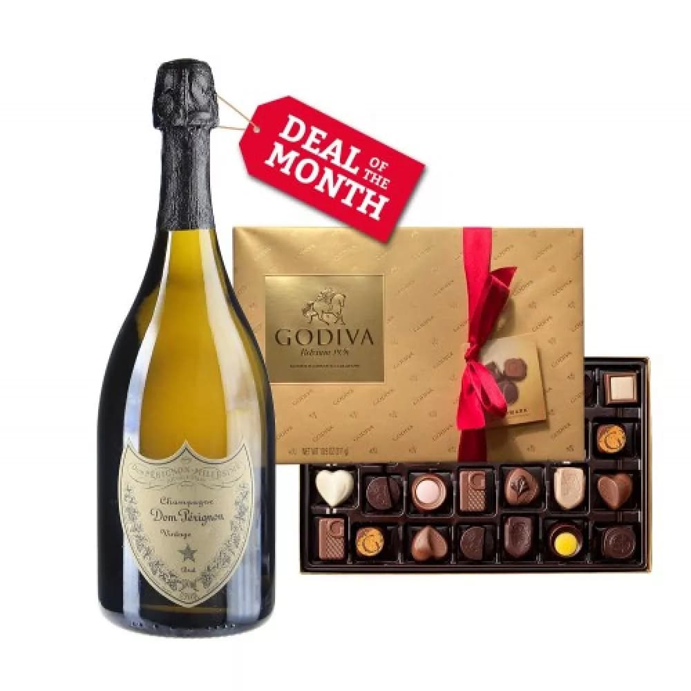 Dom Perignon Champagne And 26 Pcs Godiva Chocolate Gift Set — 2