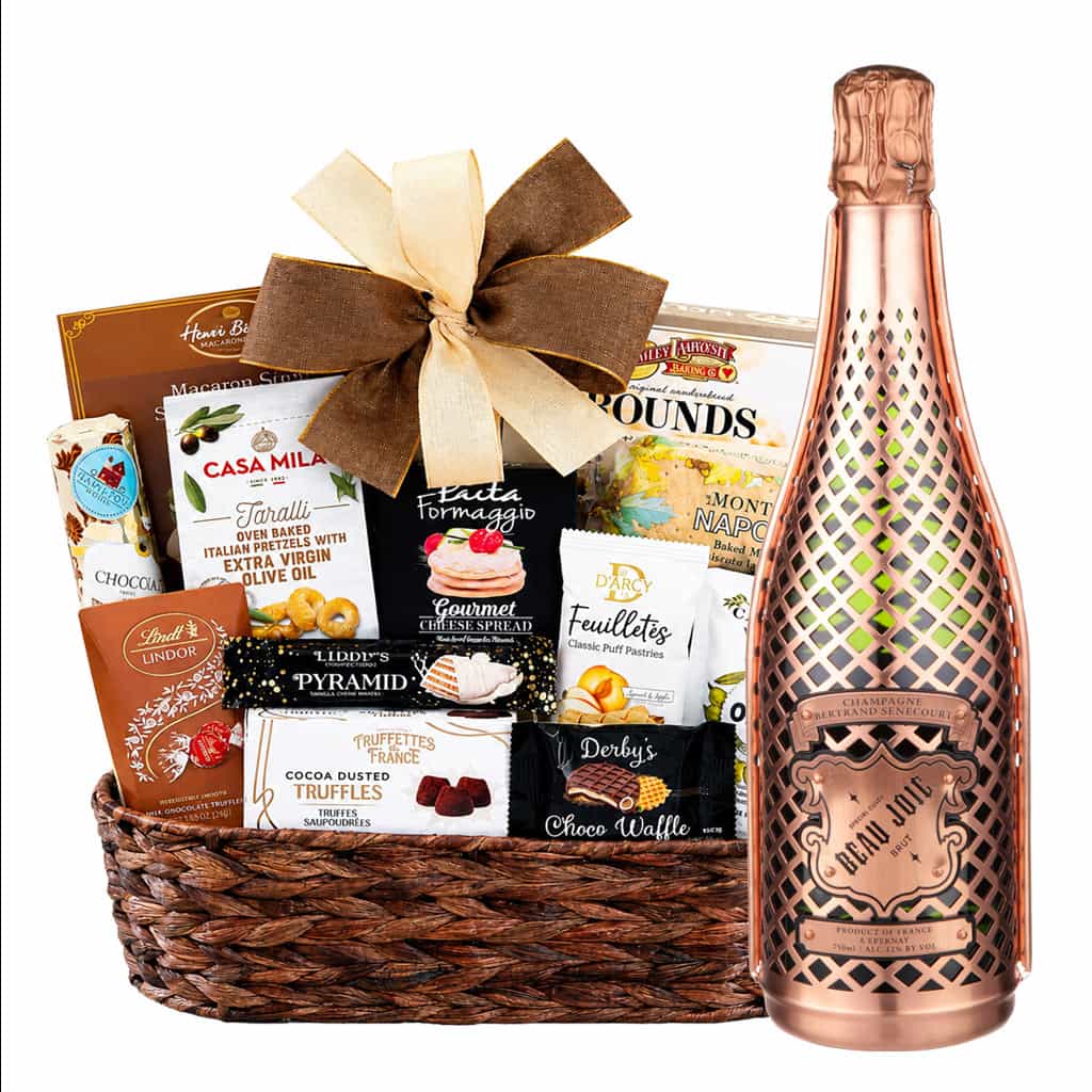Beau Joie Champagne & Bon Appetit Gourmet Gift Basket