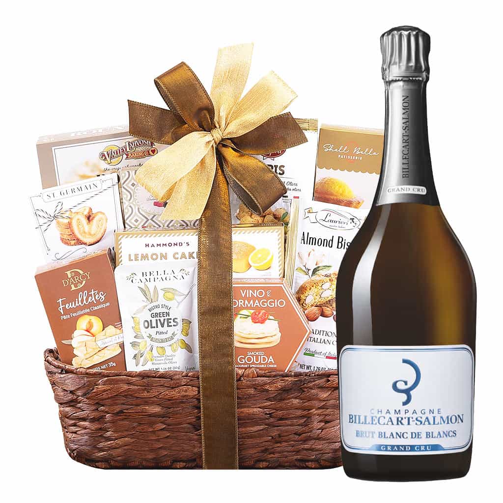 Billecart-Salmon Brut Blanc De Blancs And Bon Appetit Gourmet Gift Basket