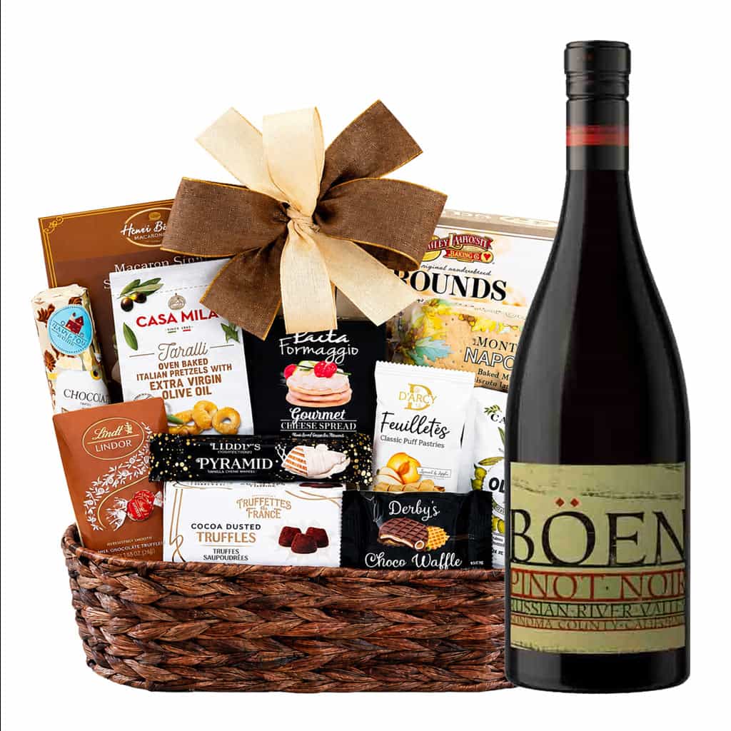Boen Pinot Noir Russian River Valley Bon Appetit Wine Gift Basket