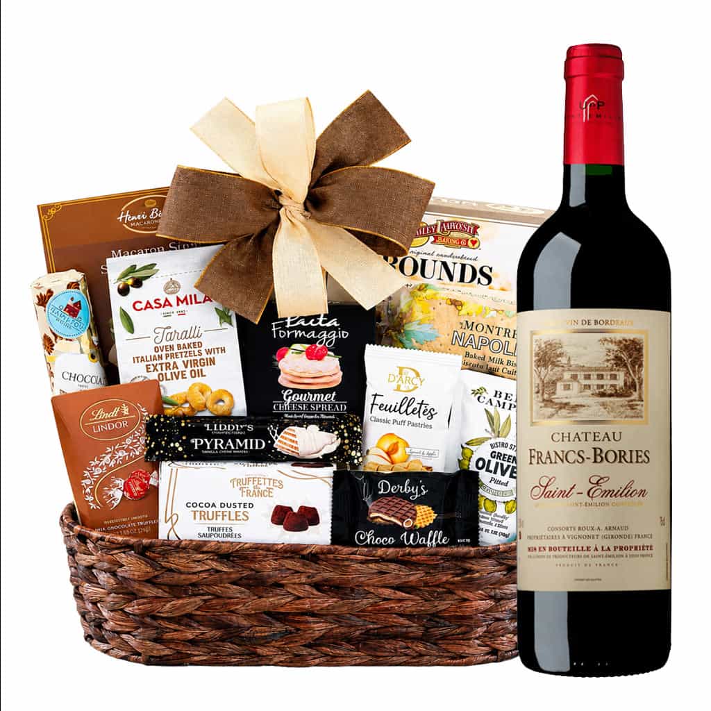 Chateau Francs Bories Saint Emilion French Wine Gift Basket