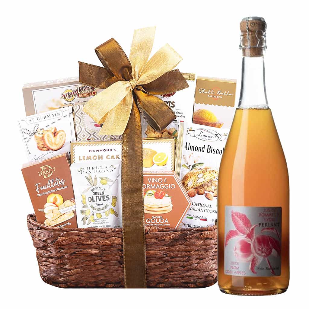 Eric Bordelet Perlant Apple Juice And Bon Appetit Gourmet Gift Basket