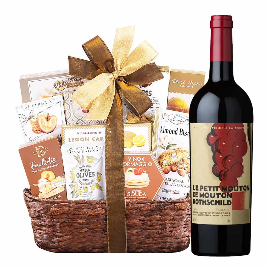 French Fine Red Wine Gift Basket
