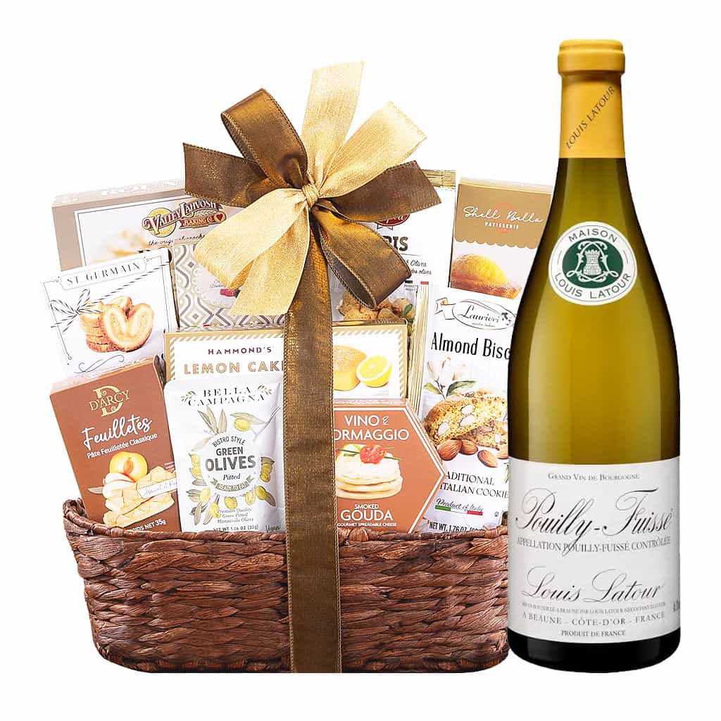 Louis Latour Pouilly Fuisse French White Wine Gift Basket