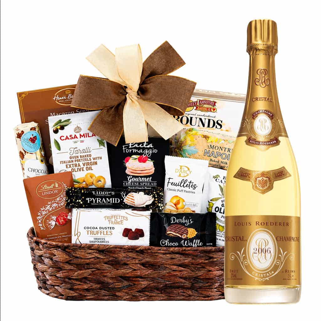 Louis Roederer Cristal Champagne With Bon Appetit Gourmet Gift Basket