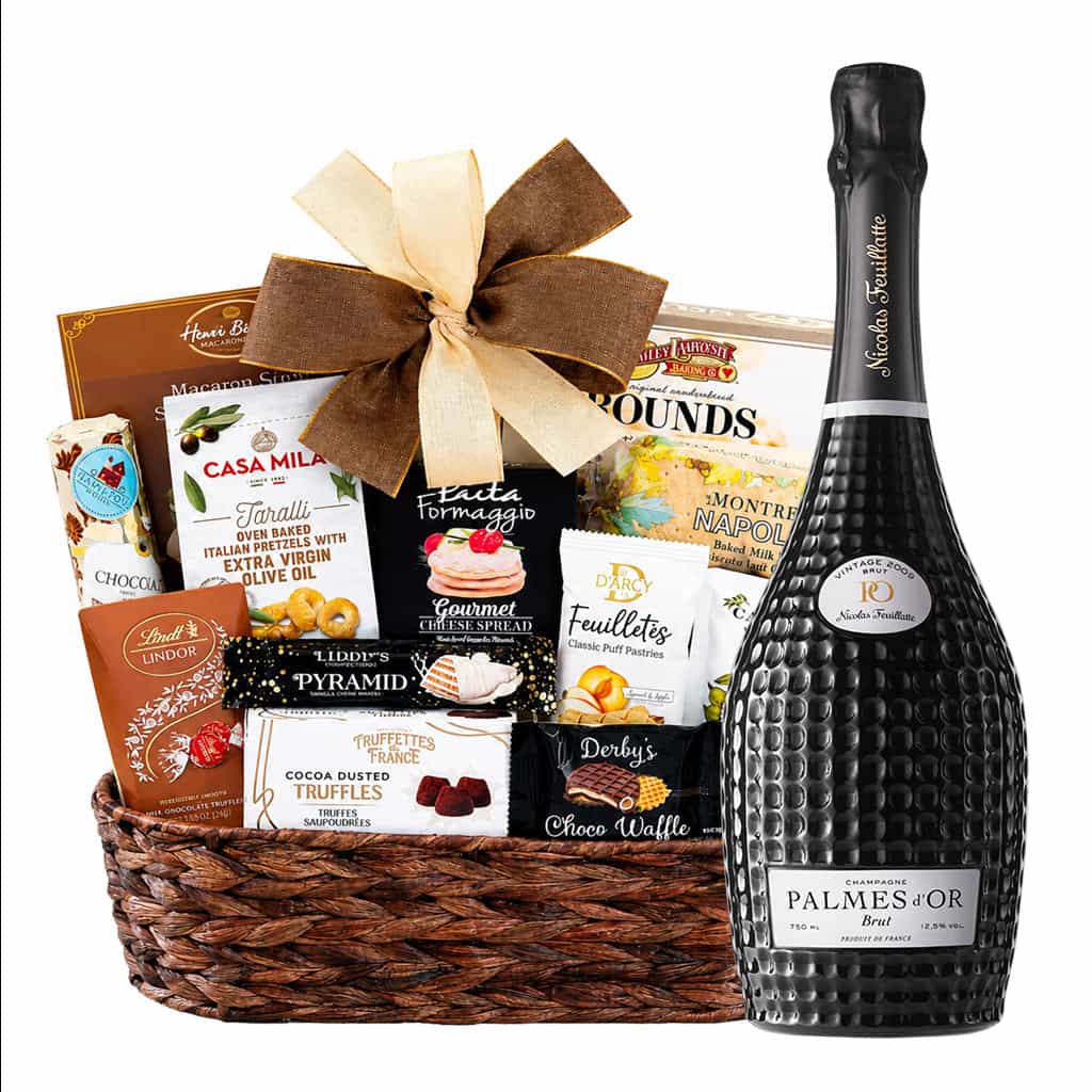 Nicolas F Palmes Brut 2008 with Bon Appetit Gourmet Gift Basket