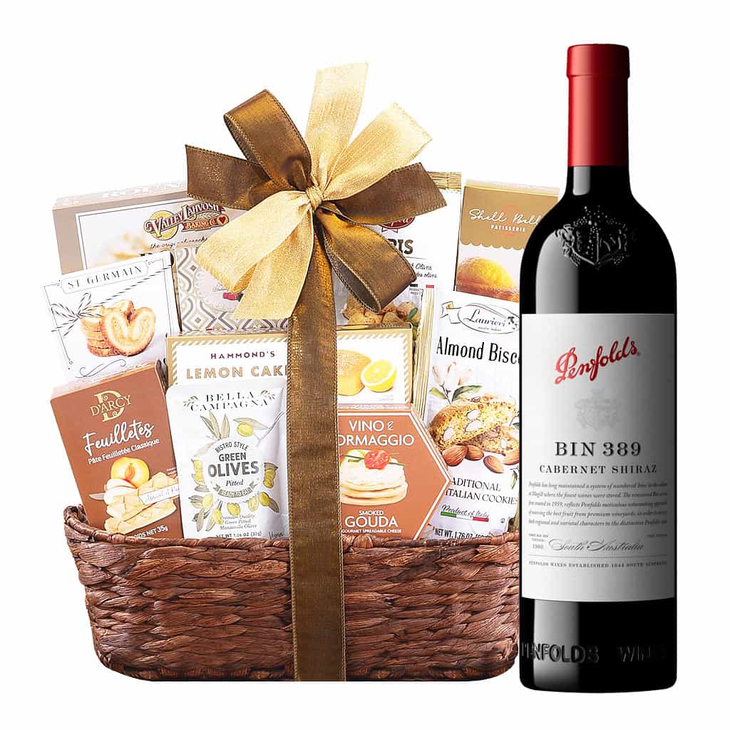 Penfolds Bin 389 Cabernet - Shiraz With Bon Appetit Gourmet Gift Basket