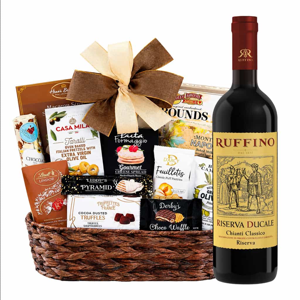 Ruffino Riserva Ducale With Bon Appetit Gourmet Gift Basket