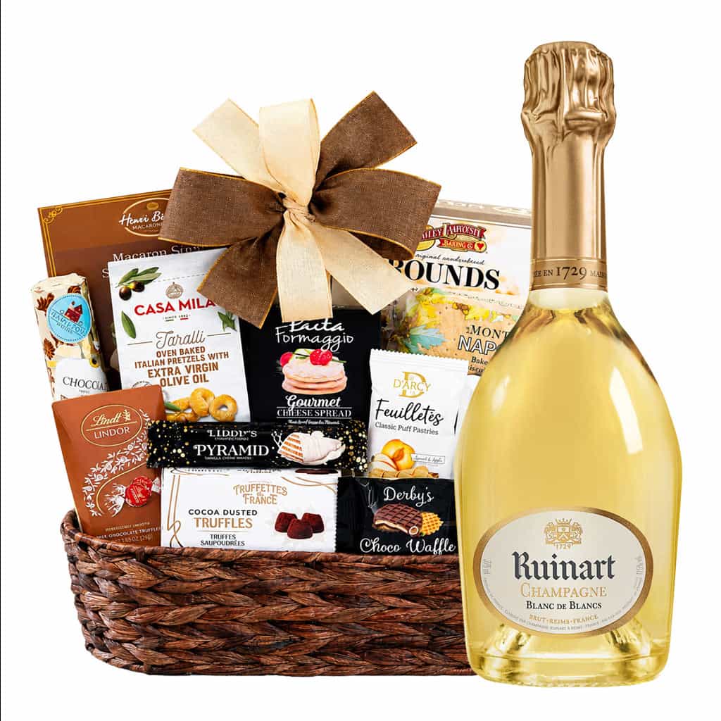 Ruinart Blanc De Blancs And Bon Appetit Gourmet Gift Basket