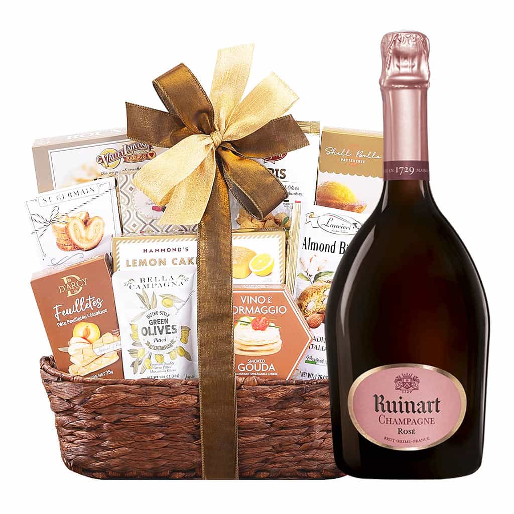 Ruinart Rosé And Bon Appetit Gourmet Gift Basket