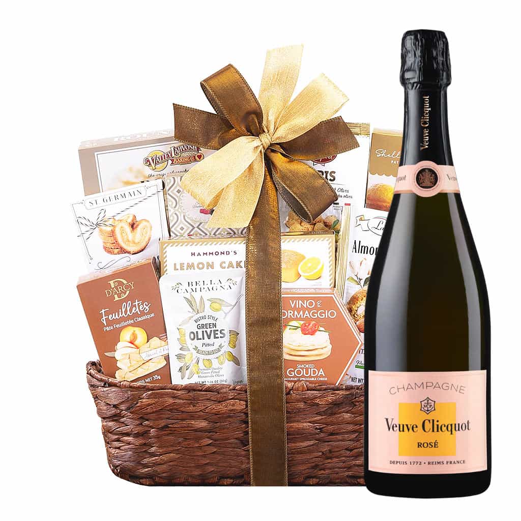 Veuve Clicquot Rose and Bon Appetit Gift Basket