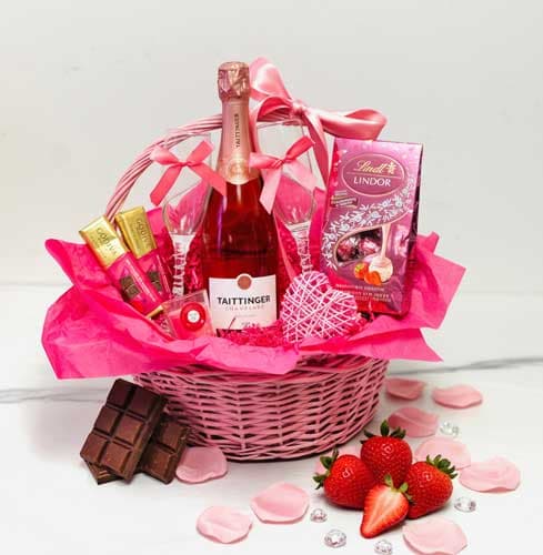 Pink Wedding Luxury Gift Basket