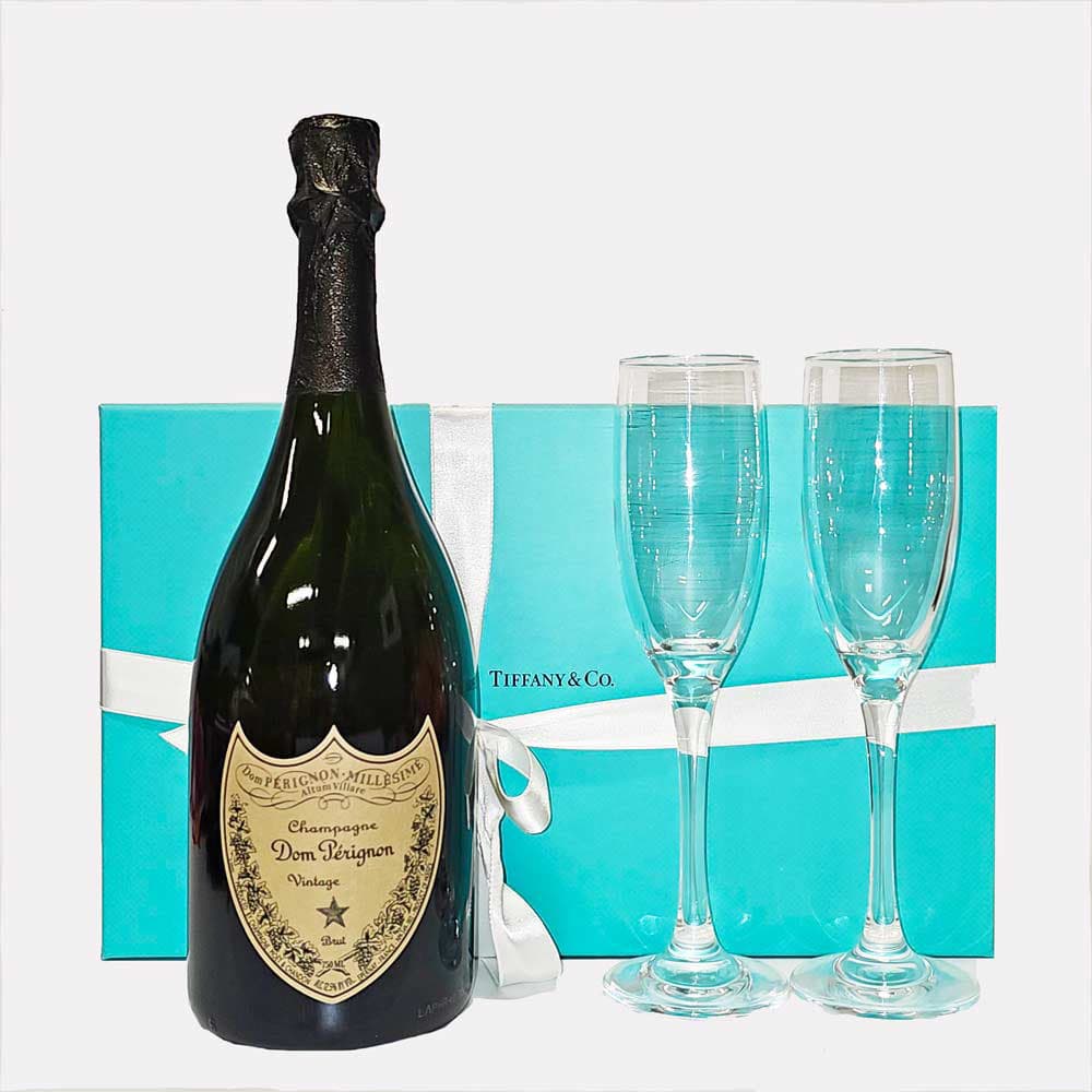 Dom Perignon Brut And Tiffany Champagne Flute Set