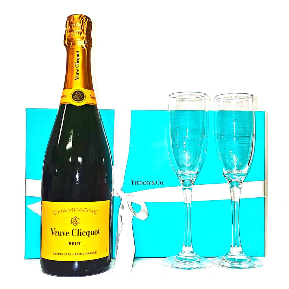 Veuve Clicquot Champagne And Tiffany & Co. Flute Gift Set