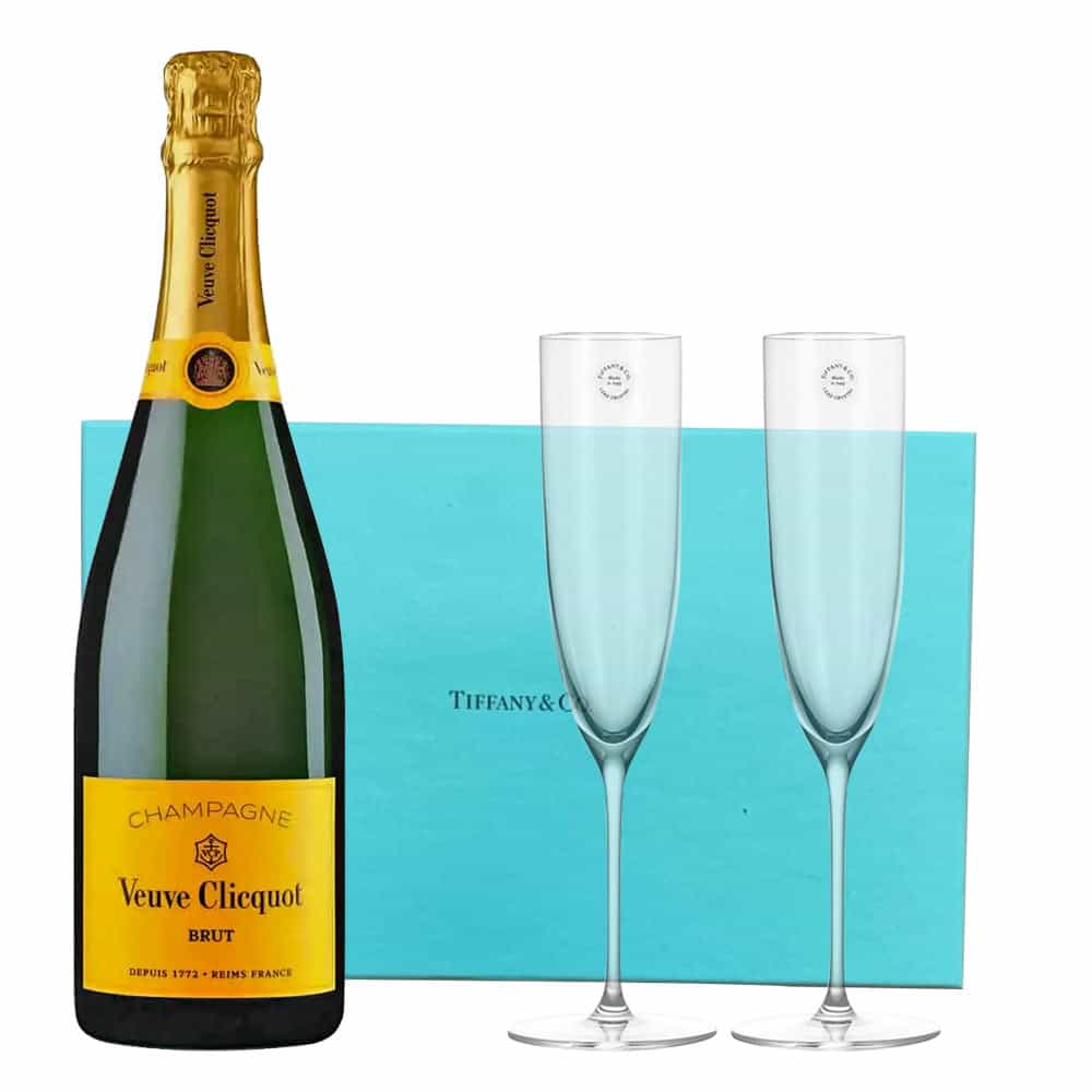 Veuve Clicquot Champagne And Tiffany & Co. Flute Gift Set