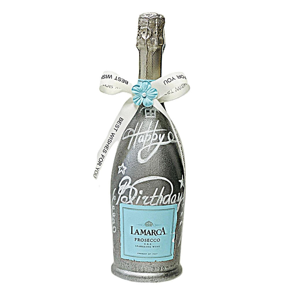 Hand-Painted Birthday Wishes La Marca Prosecco