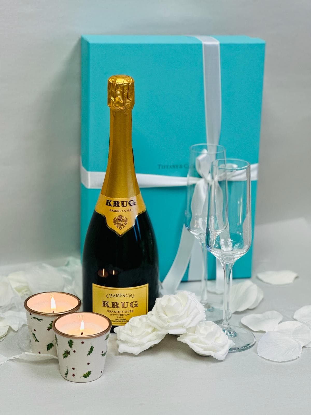 Krug Grande Cuvée And Tiffany & Co. Champagne Flutes Set