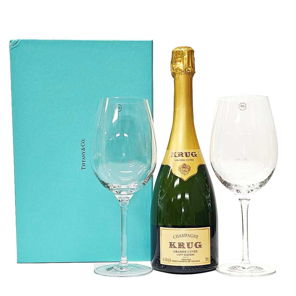 Krug Grande Cuvee and Tiffany Wine Glasses