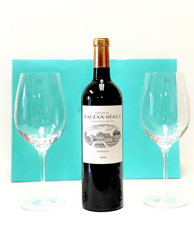 Château Rauzan-Ségla and Tiffany Wine Glasses Gift Set