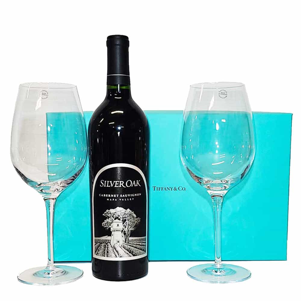 Silver Oak Napa Valley Cabernet Sauvignon And Tiffany Wine Glasses Set