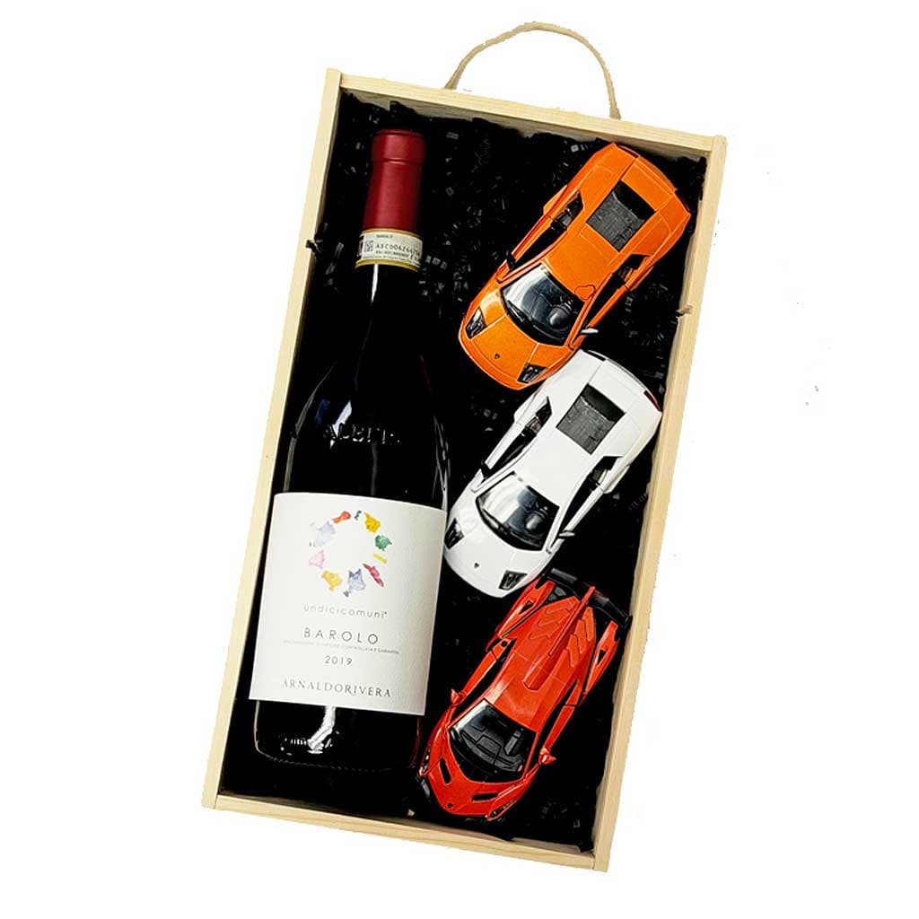 Arnaldo Rivera Barolo with Mini Lamborghini Gift Set