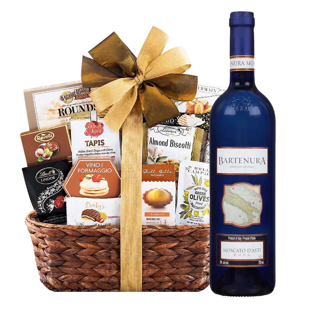 Bartenura Moscato d'Asti Wine Kosher Gift Basket