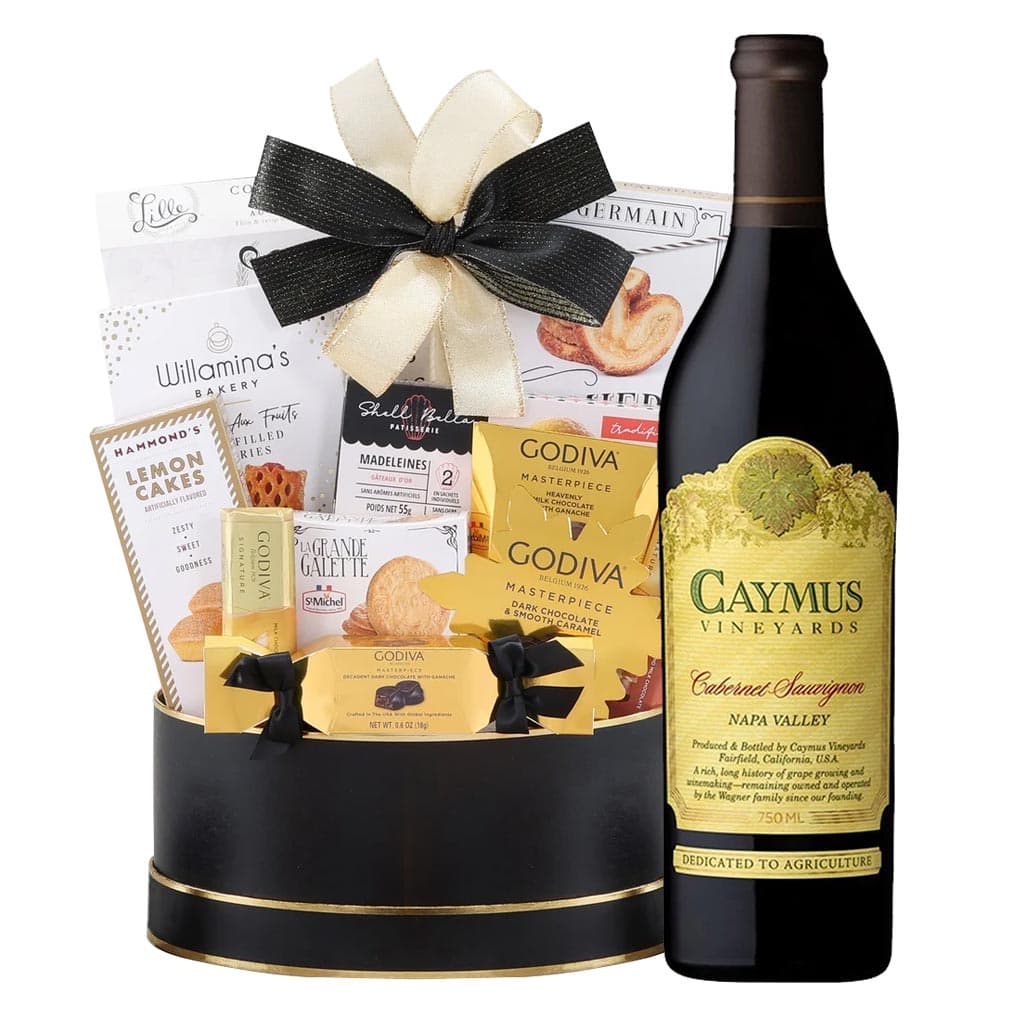 Caymus Cabernet Sauvignon Wine & Godiva Celebration Basket