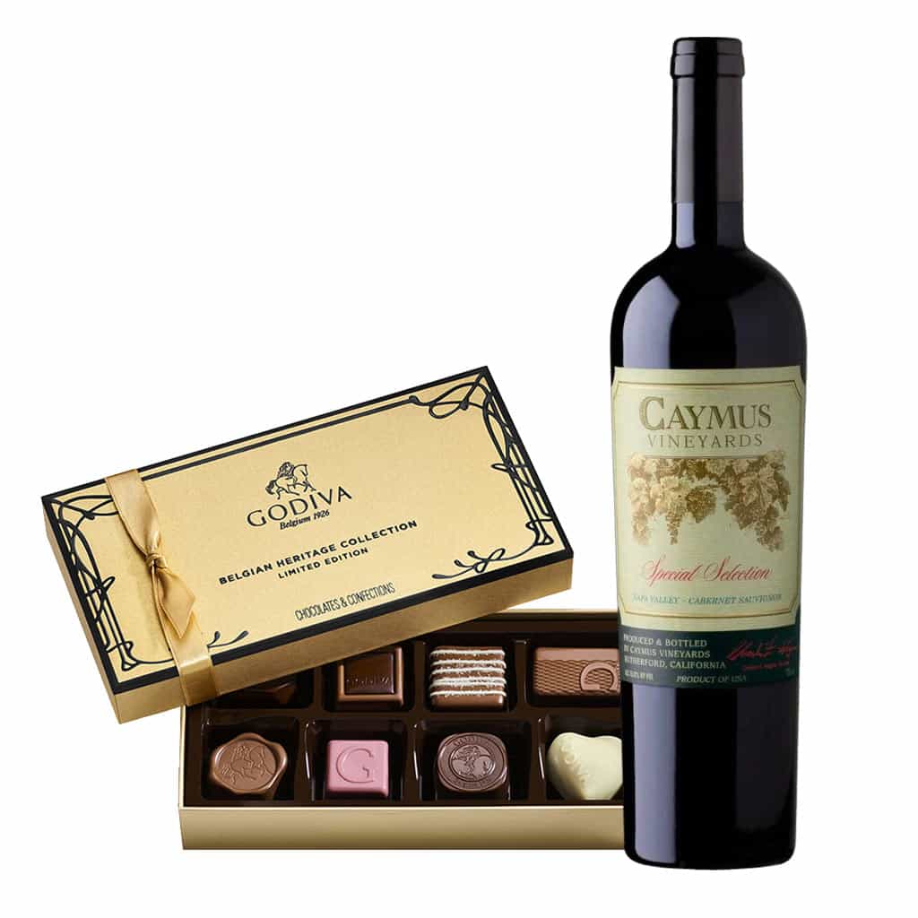 Caymus Special Selection 2020 And Godiva 8 Pc Chocolate Box