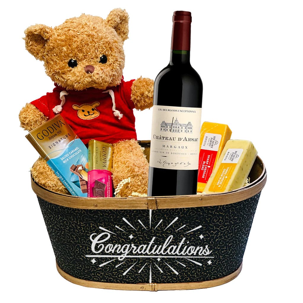 Château d’Arsac Margaux Congratulations Wine Gift Basket