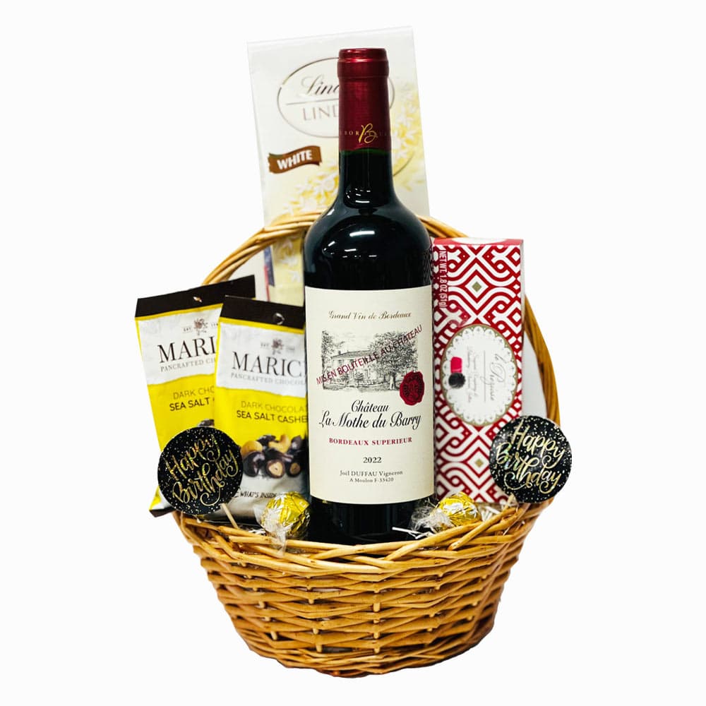 Château La Mothe du Barry Wine Birthday Gift Basket