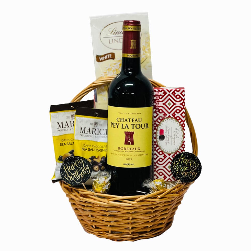 Château Pey La Tour Wine Birthday Gift Basket
