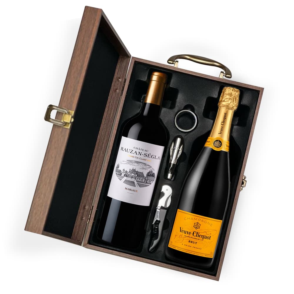 French Château Rauzan-Ségla Wine & Veuve Clicquot Champagne Gift Set French Château Rauzan-Ségla Wine & Veuve Clicquot Champagne Gift Set