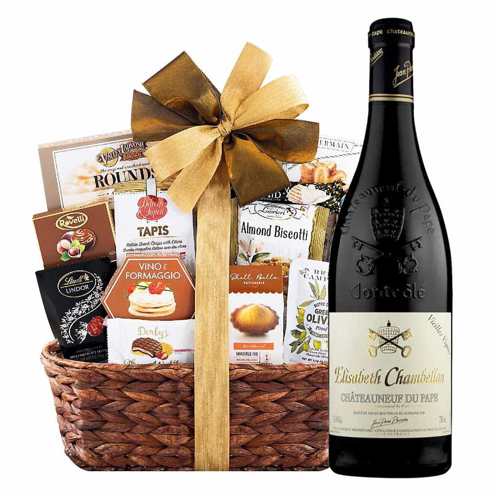 Elisabeth Chambellan Chateauneuf-du-Pape Wine & Bon Appetit Basket