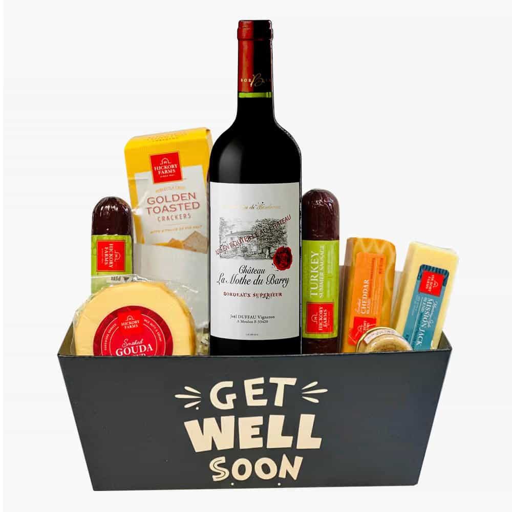 Get Well Soon Chateau La Mothe du Barry French Wine Gift Basket