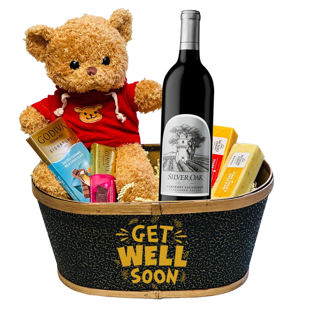 Get Well Soon Cabernet Red Wine Basket