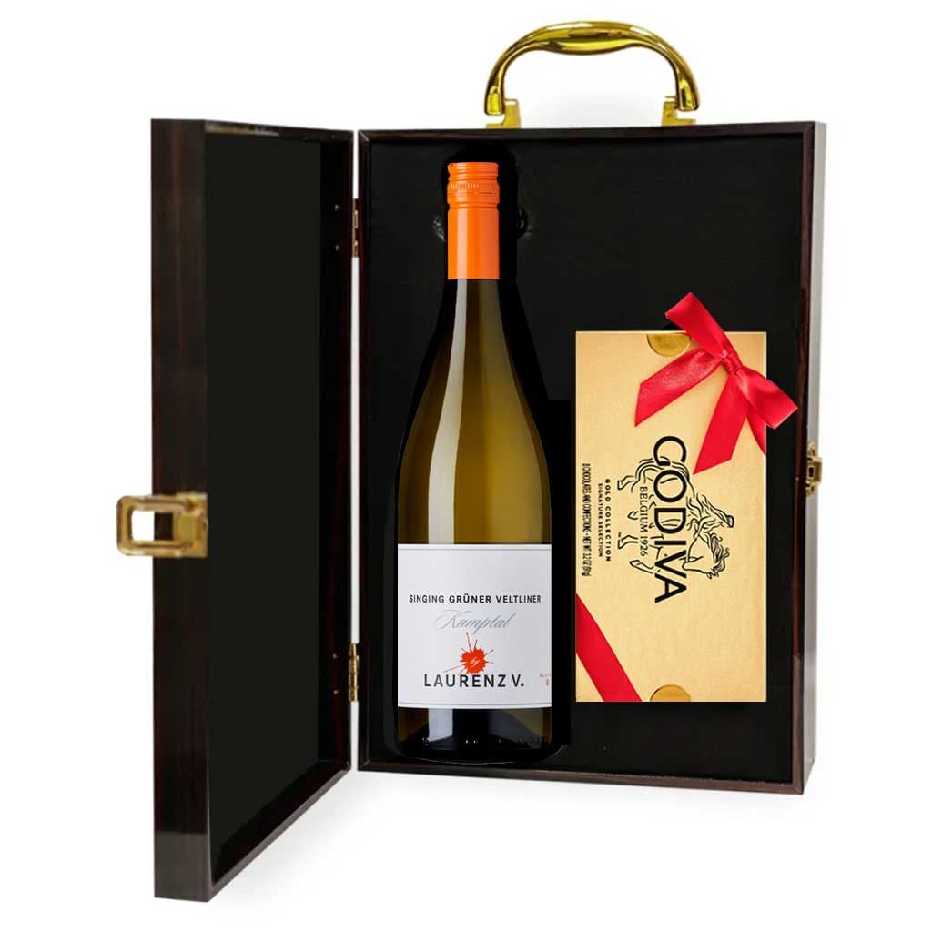 Laurenz V Singing Gruner Veltliner Austrian Wine & Godiva Chocolate Gift