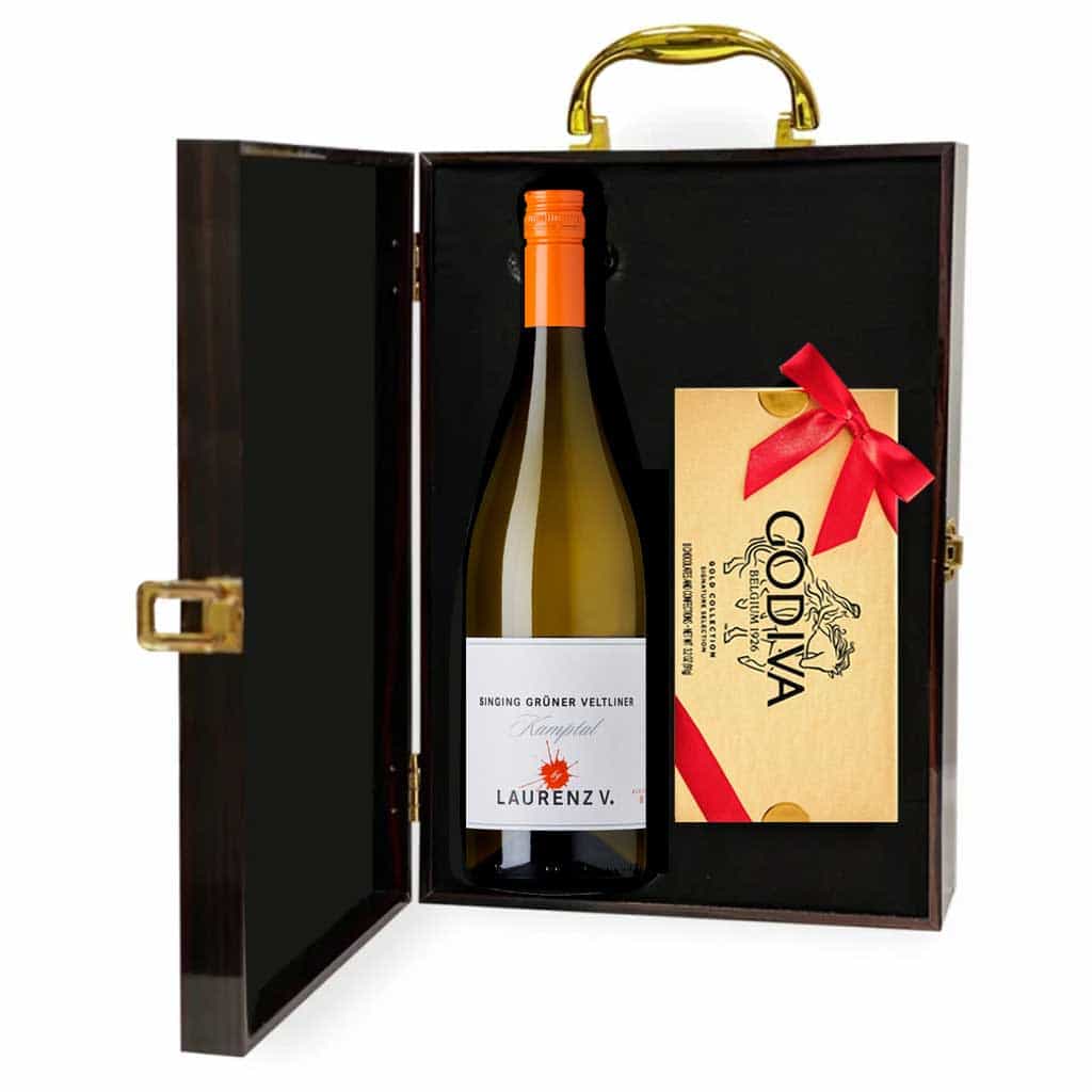 Laurenz V Singing Gruner Veltliner Austrian Wine & Godiva Chocolate Gift