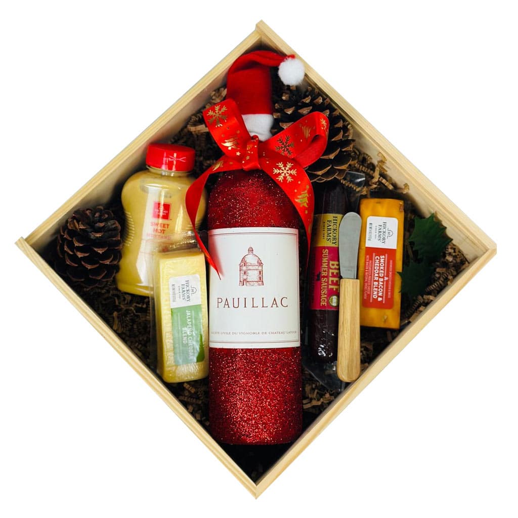 Hand Painted Pauillac de Chateau Latour Wine Christmas Gift