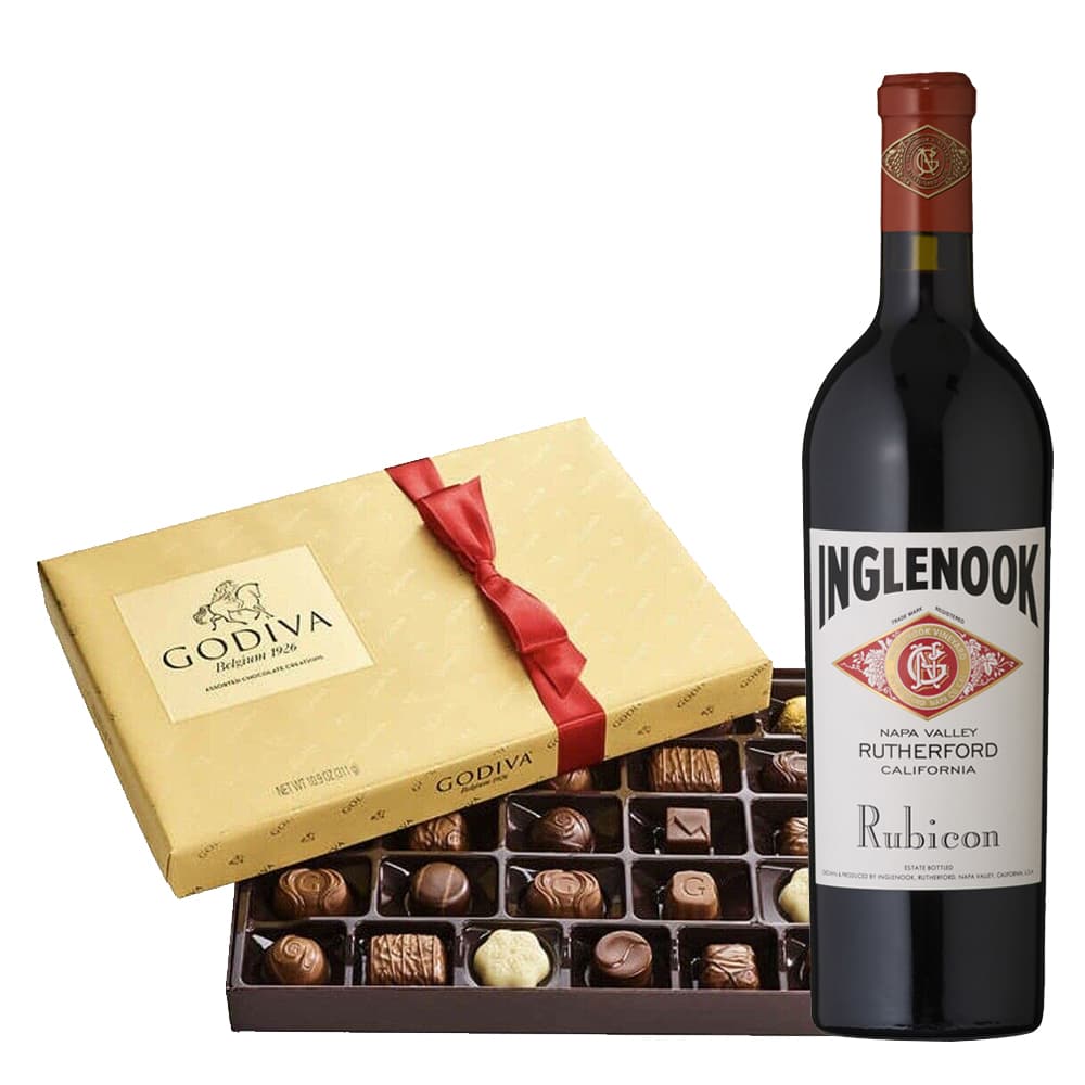 Inglenook Bordeaux Blend Wine And Godiva Gift Set