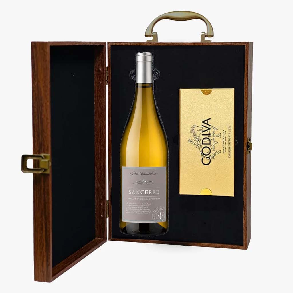 Jean Beauvillon Sancerre Wine & Godiva Chocolate Gift Set