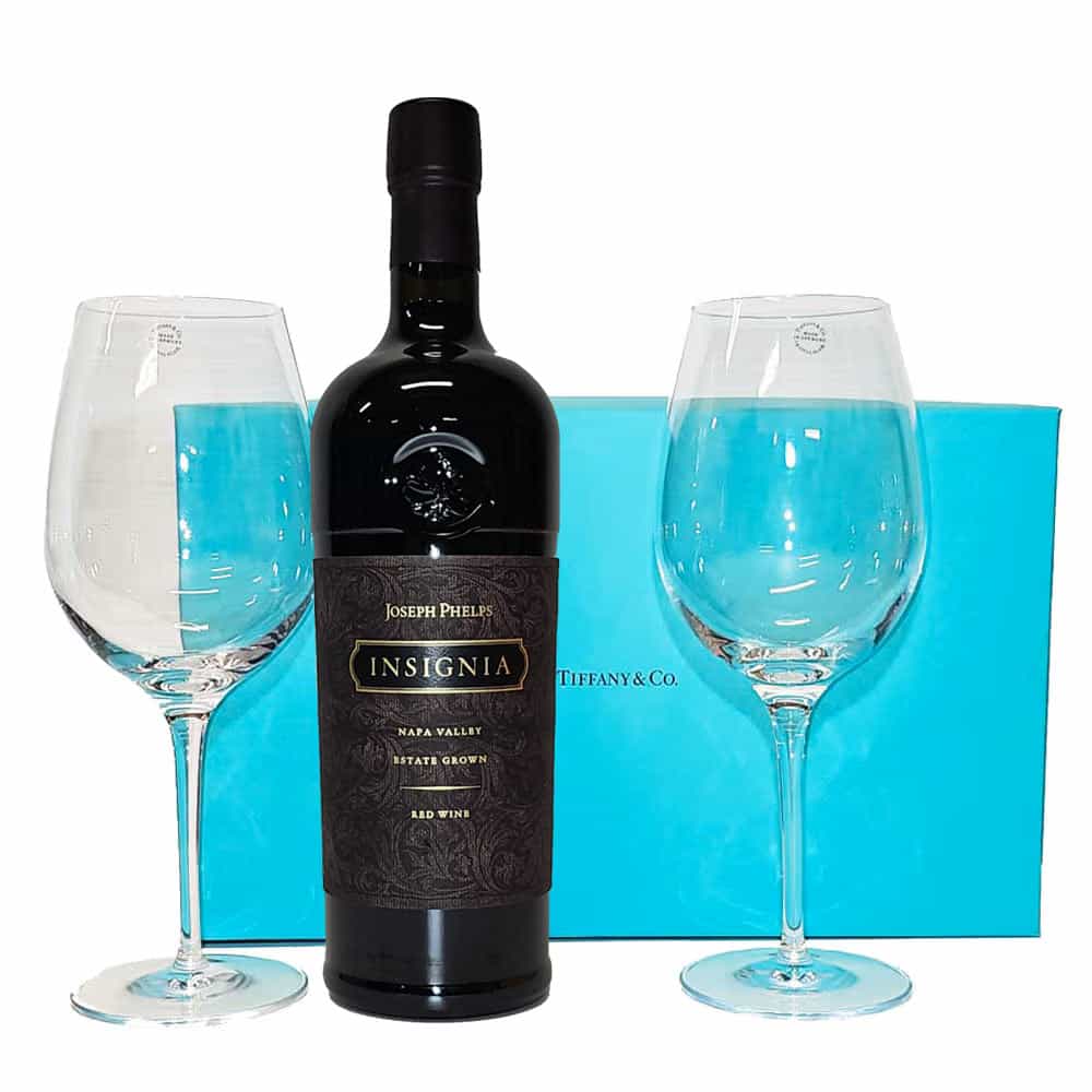 Joseph Phelps Insignia Napa Valley Wine & Tiffany Glasses