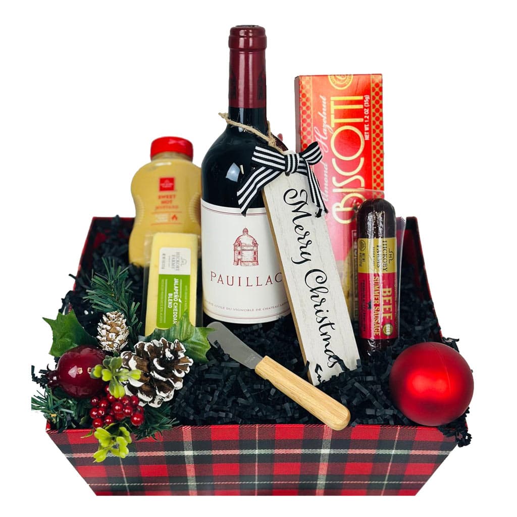 Pauillac De Chateau Latour Wine & Cheese Christmas Gift Box