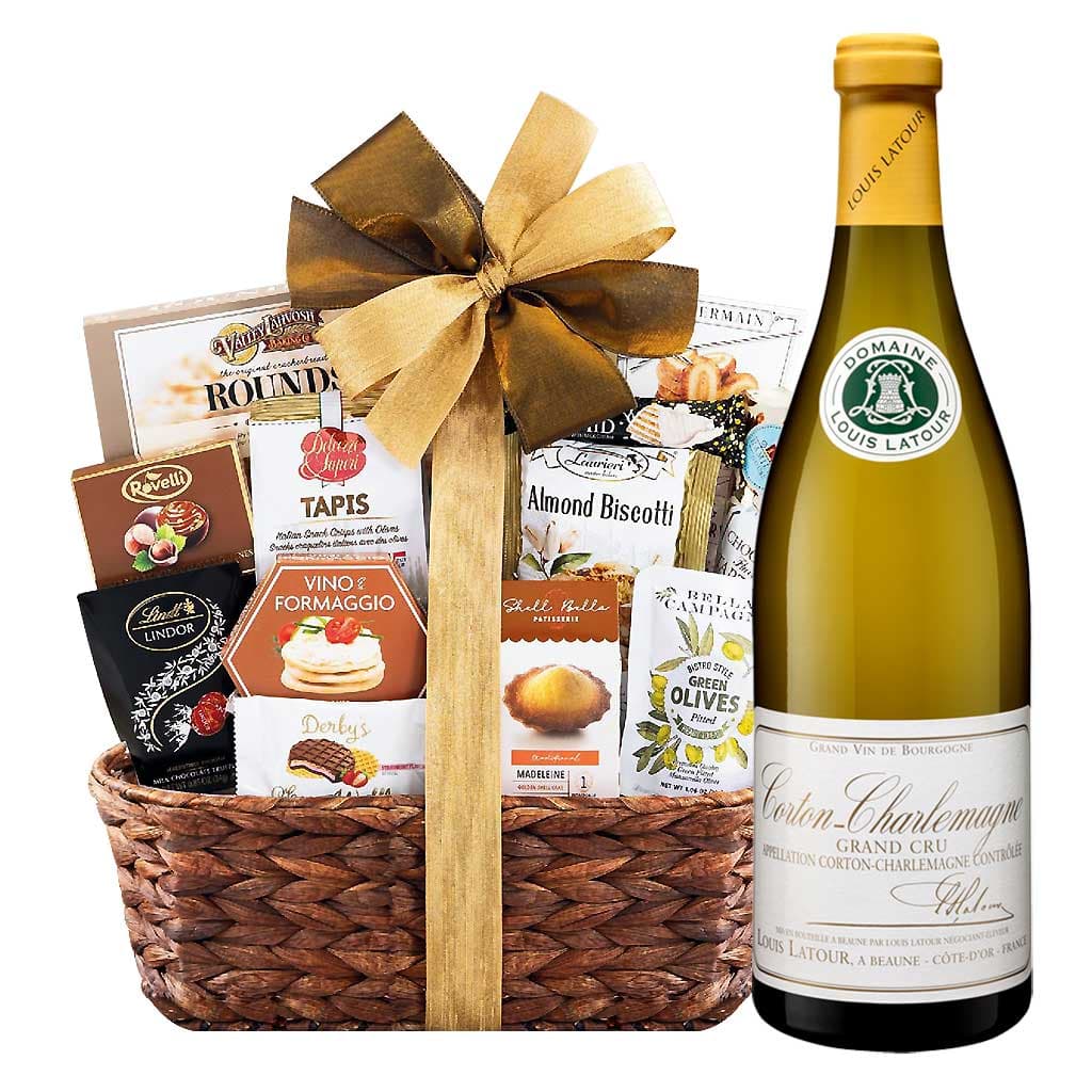 Louis Latour Corton Charlemagne Grand Cru French Wine Basket