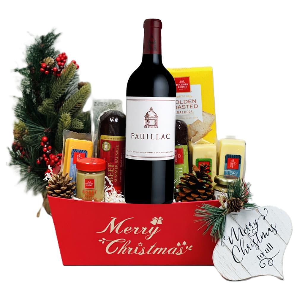 Merry Christmas Le Pauillac de Chateau Latour Wine Basket